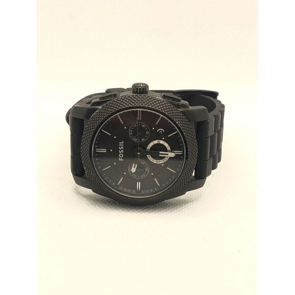 Fossil FS4487 Men's Silicone Analog Black Dial Quartz Genuine Wrist Watch LP342 - Picture 5 of 9